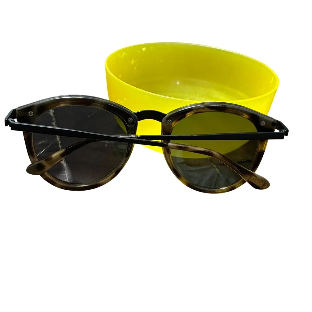 Le Specs No Smirking Sunglasses Tortoise Shell Mirrored Round Cat Eye Eyeglasses